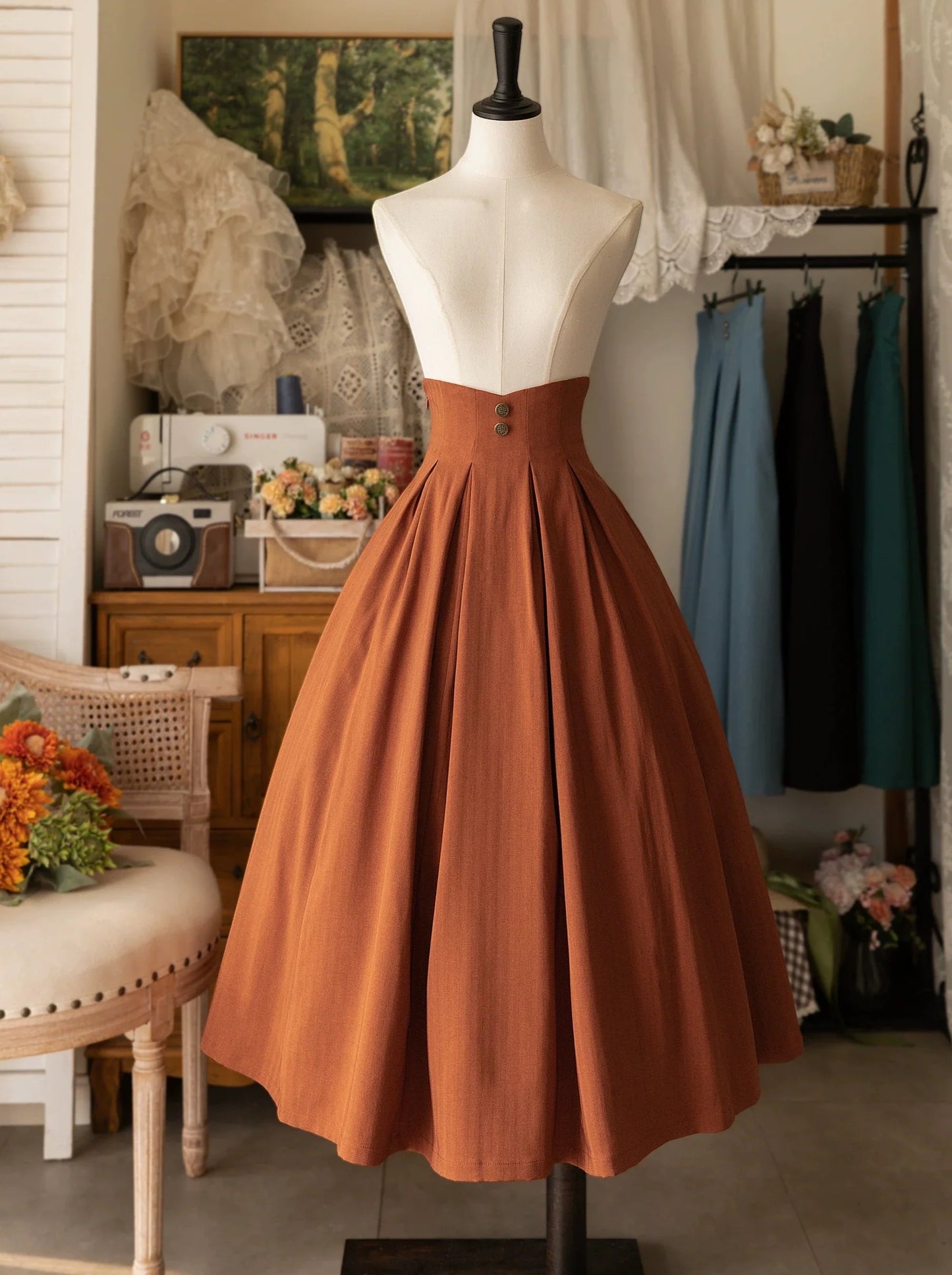 Lolita Taille Retro Rock Ballon Slim