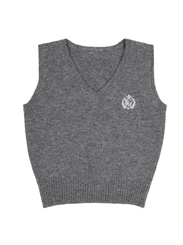 ワンベストネックニットトップスタイルポイントカレッジ