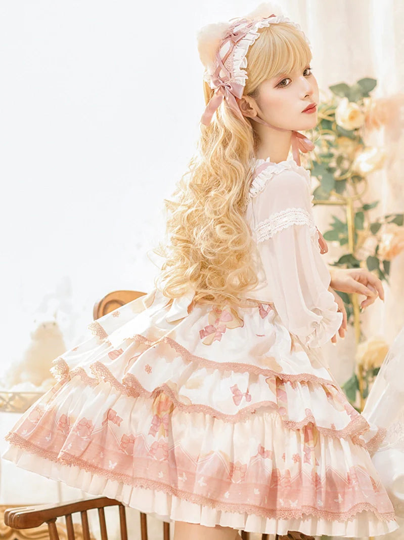 Süßes Lolita-Kleid mit Stufen-Camisole