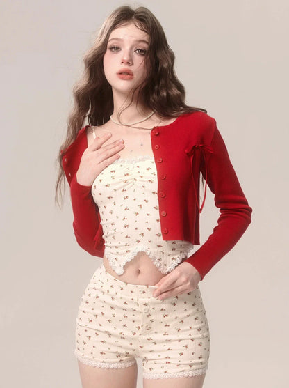 Cake Lace Strapstop Erdbeer-Karo Neckholder