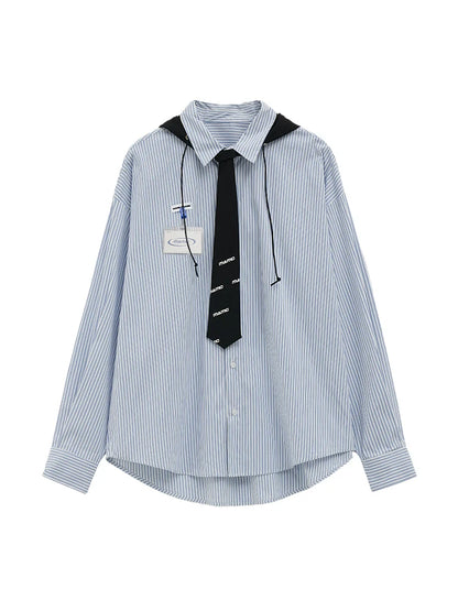 Striped Big Loose Overshirt