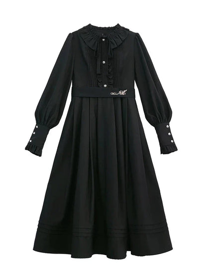 Jacket Red Black Tie Short Suit Elegant Dress Lantern Ruffle Retro + Sleeve Ribbon