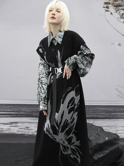 バタフライダークベストドレス