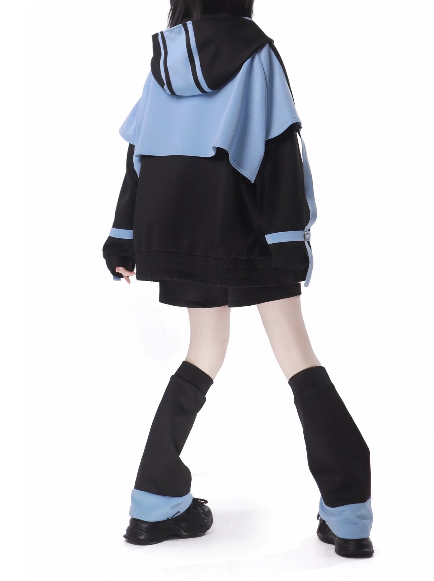 Bein Shorts Jacke Subkultur Wärmer Stirnband Dunkle Hosen Sportliche