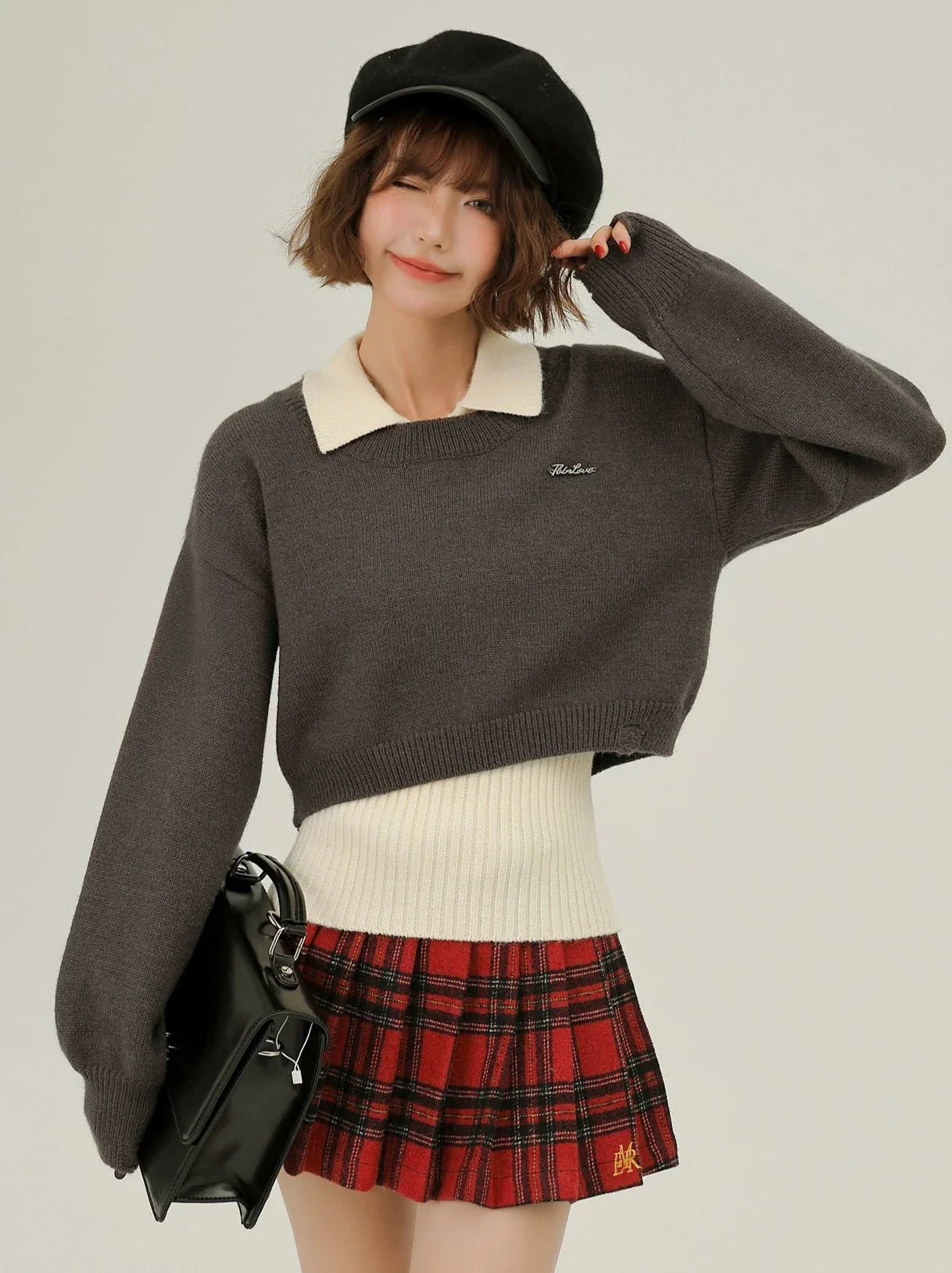 Piece Top Layered Two Set Knit