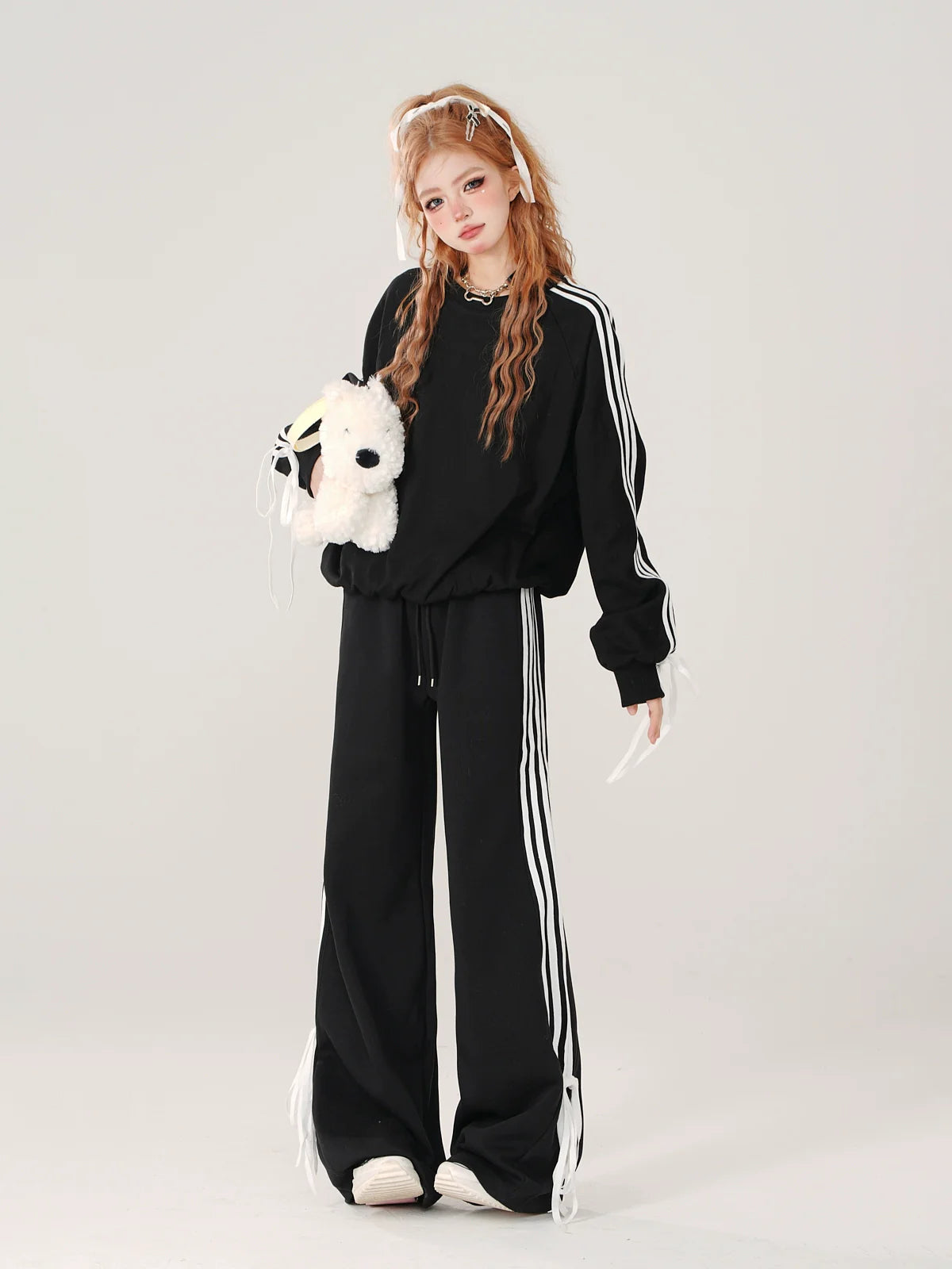 カジュアルデザインスウェットシャツサイド