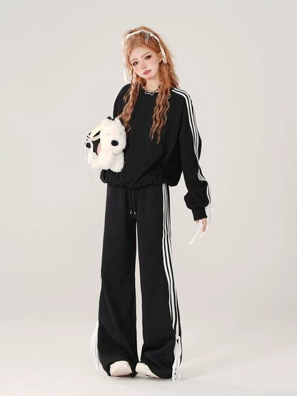 カジュアルデザインスウェットシャツサイド