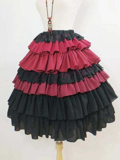 チャイナロリータゴゴシックケープ+ロングジャケット+キャミソール+スカート+ウエストバンド