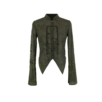 Transparentes asymmetrisches Top im Retro-Stil