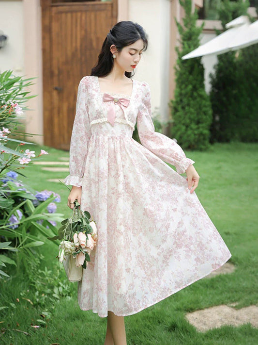 ピュアフラワードレス ガーリー レトロ スイート