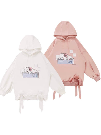 Plus Bell Bed Pink White Ball Ribbon Parker