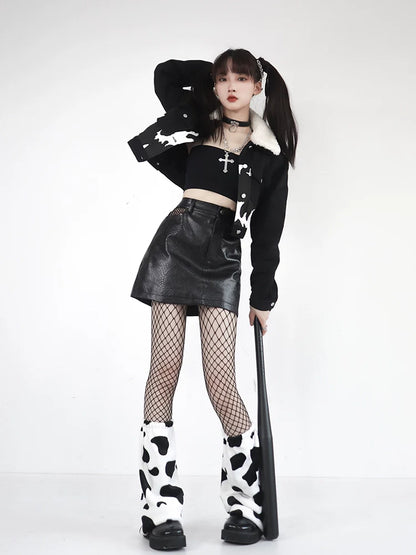 ショートカウジャケット デニムモード