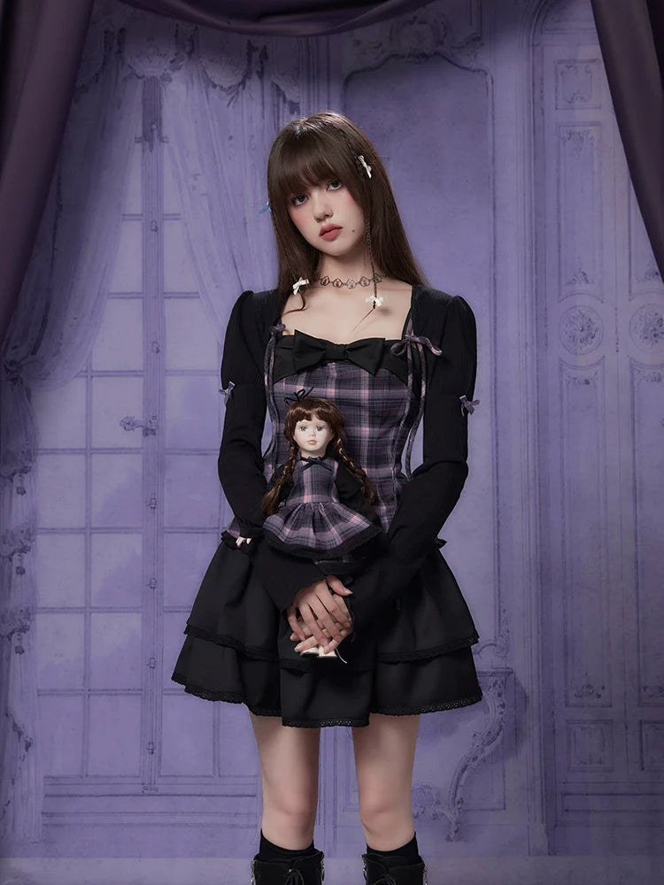 カーディガン リボン ショート クール