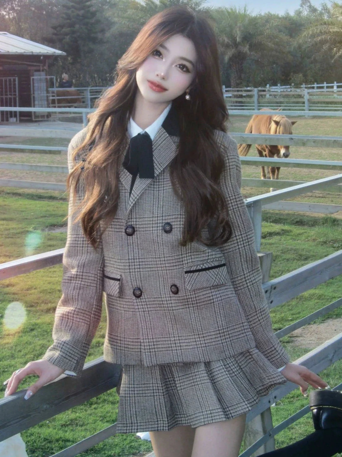 ジャケットアートガールブラウン