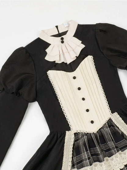 Night Check Elegant White Short + Dress Cape