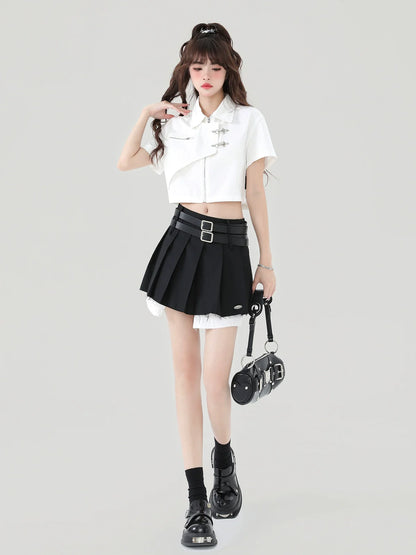 ショートアメリカンスタイルメタルトップカレッジボタン