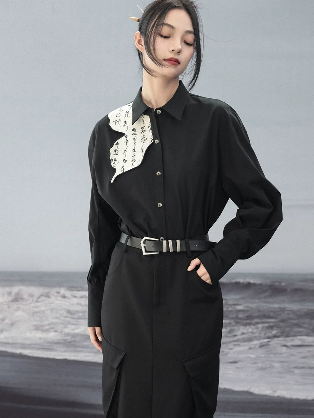 Sleeve China Design New Shirt Volume Niche Printed