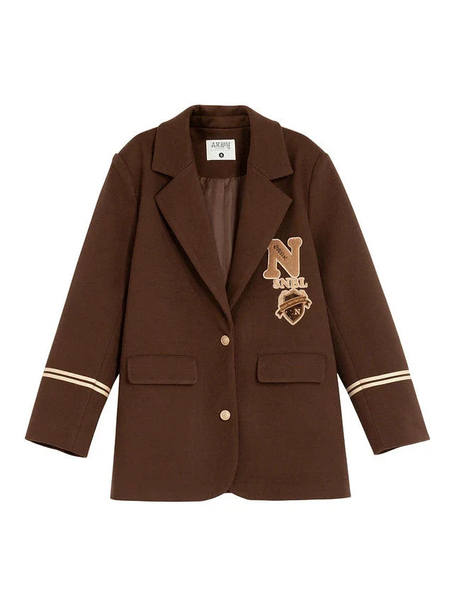 Brown Style Wool American College Maillard Jacket