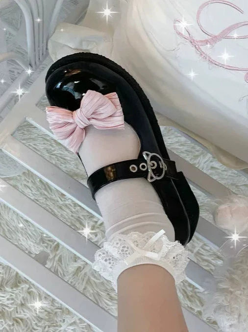 Merejane Cat Strap Platform Shoes + Ribbon