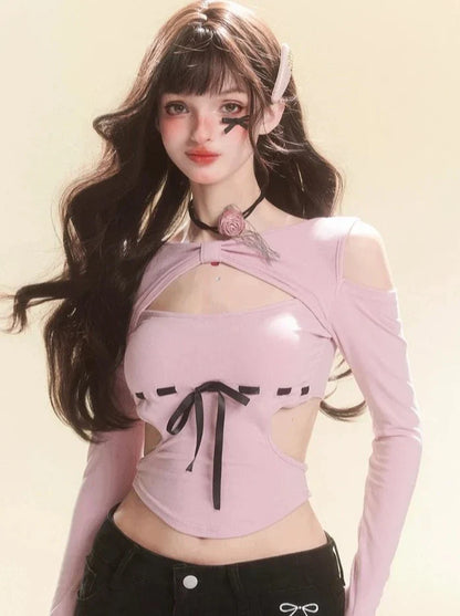 ステッチトップリボンガーリー