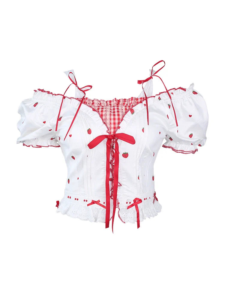 トップスリーブ + ケーキパフ ストロベリースカートムース