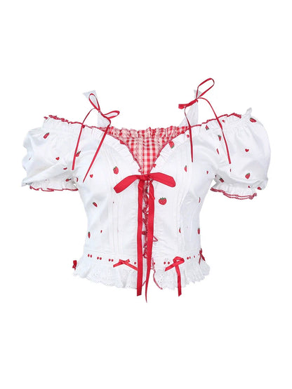 トップスリーブ + ケーキパフ ストロベリースカートムース