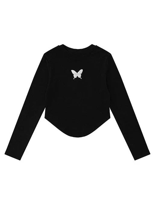 Metall One Butterfly Point Top Kurz Klein