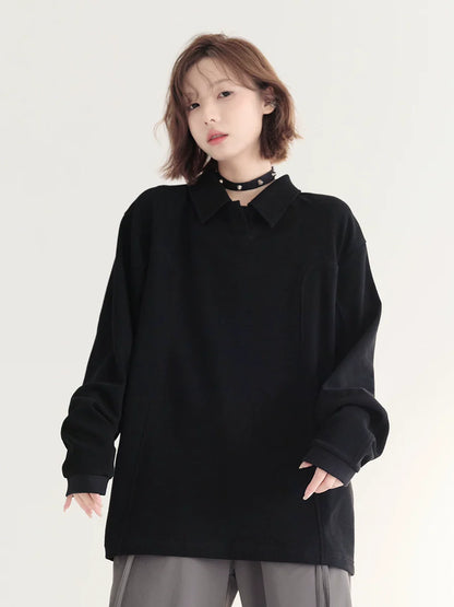 Loose Tops Casual Polo