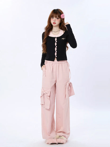 Two Love Cardigan mit Knopfleiste und Kunstfell