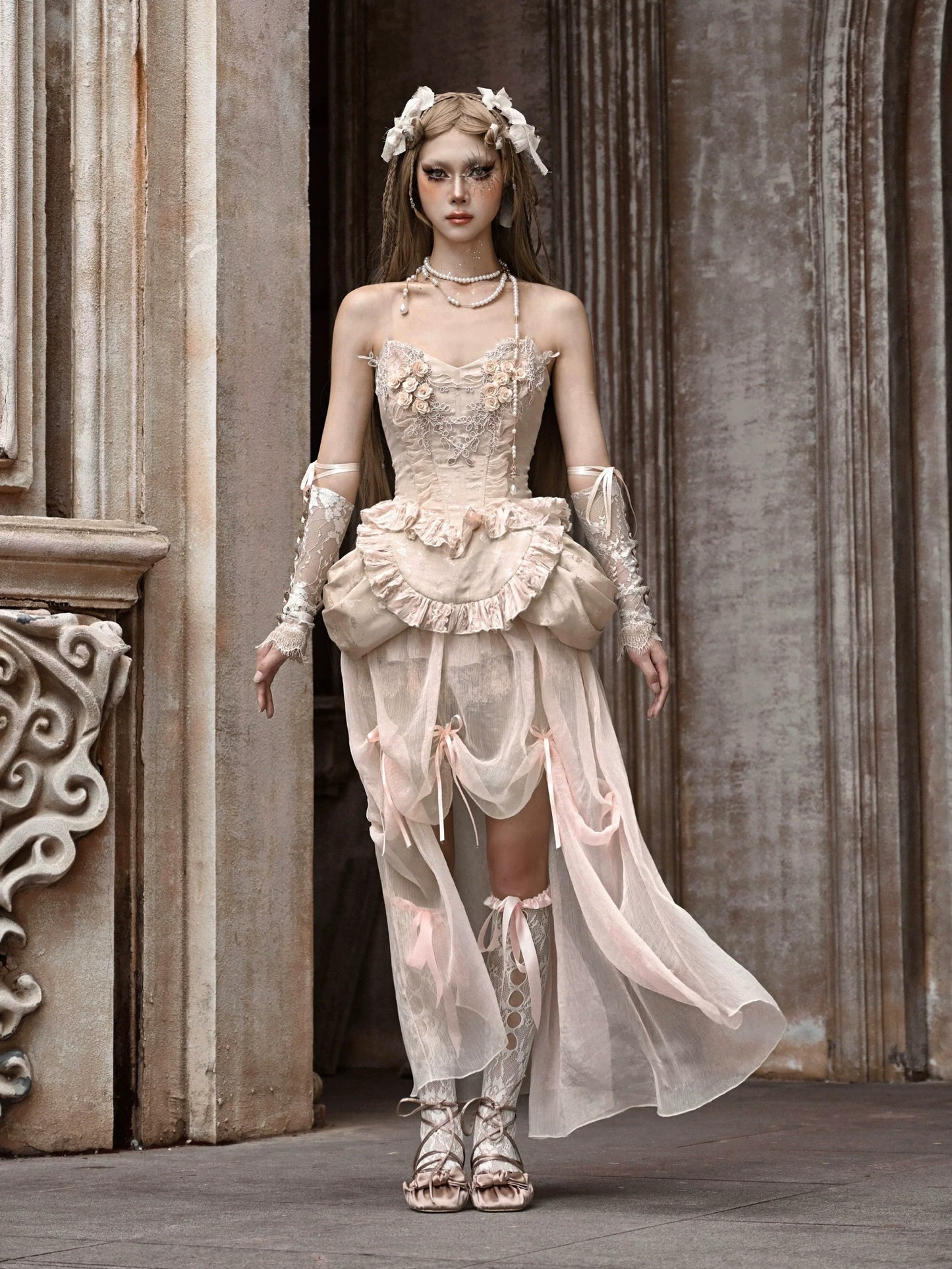 Set Collection European Ballet Corset Classical Fishbone Dress