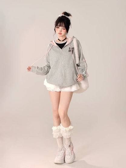 Trendy Brand Parka mit Kapuze und Reißverschluss