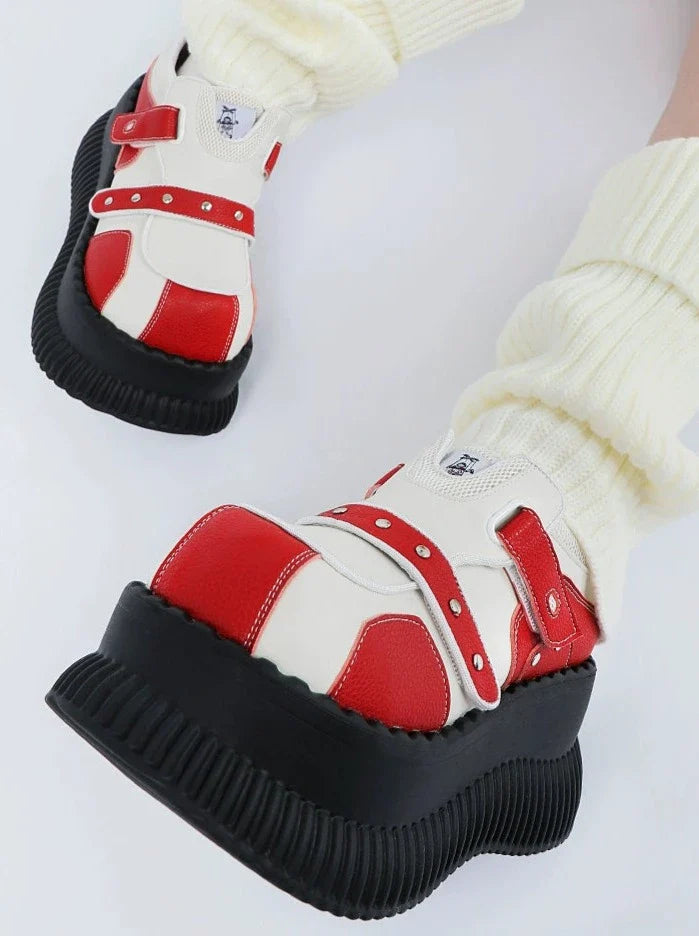 Red Volume Shoes Macaron