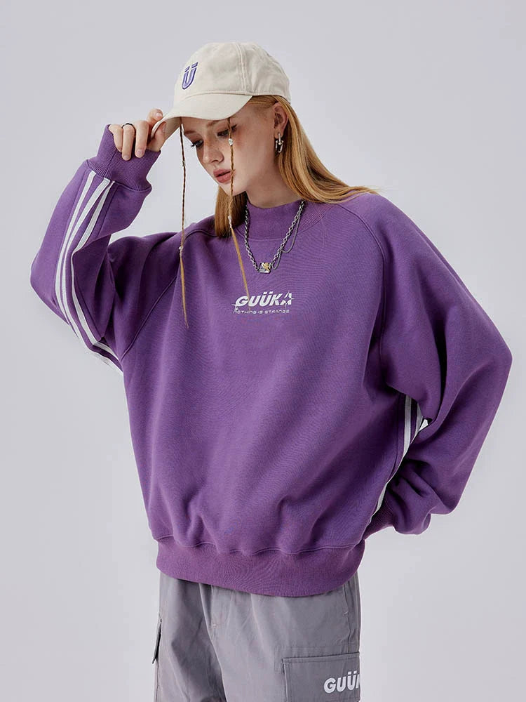 Fog Sweatshirt Unisex Hals Blau Rund