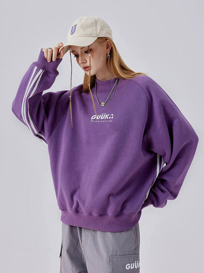 Fog Sweatshirt Unisex Hals Blau Rund