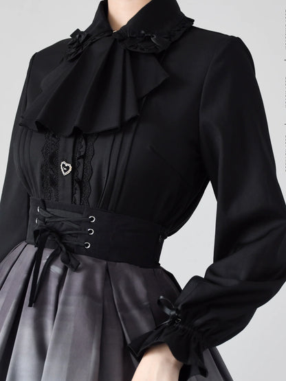 オリジナルラブレターフリルリボンブラウス