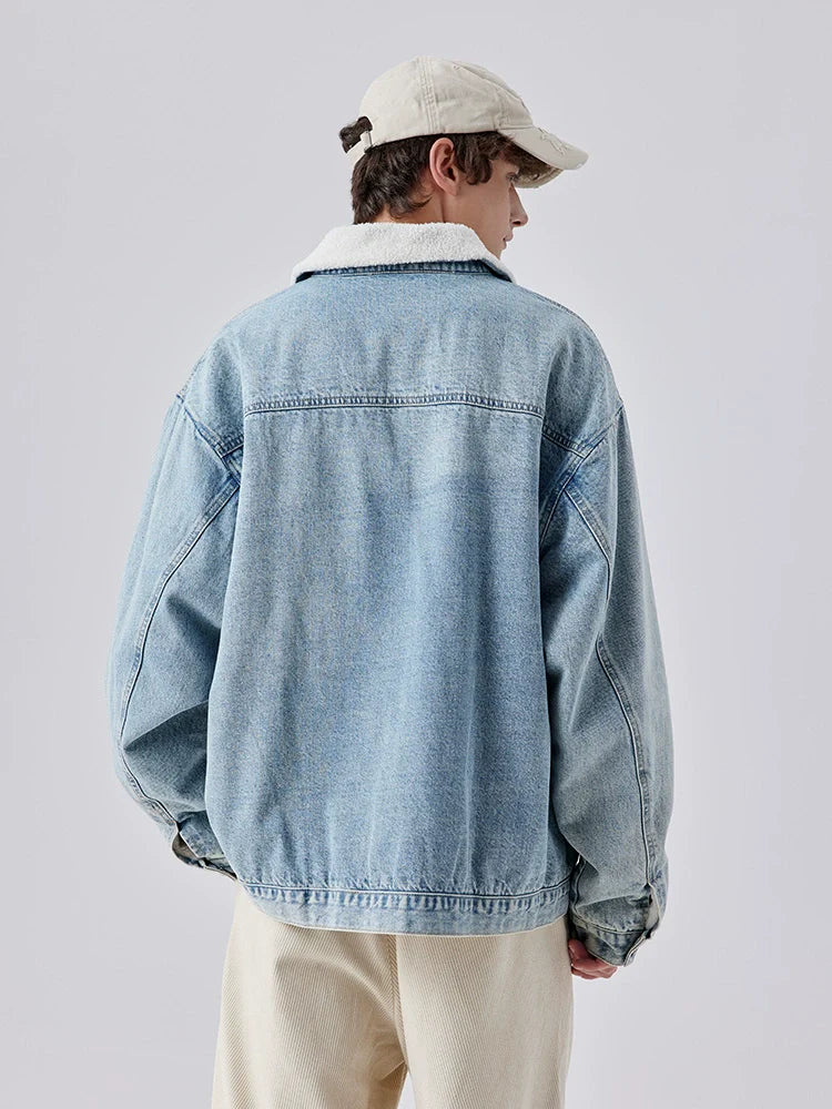 シェルパジャケット デニム ブルー ライト