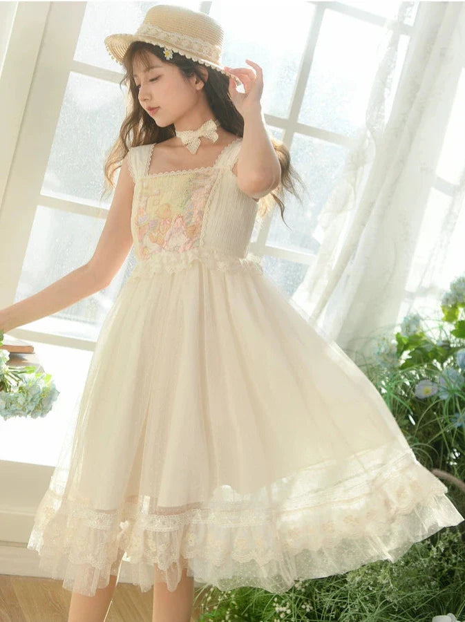 Sweet Tale Forest Strap Tulle Dress Fairy