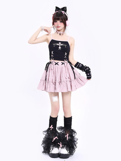 サマーキャミソールクロスレースアップ