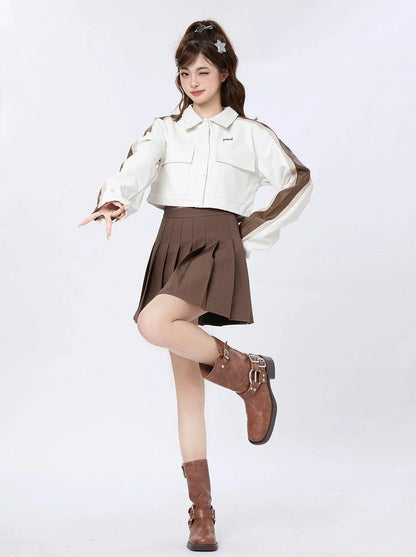 Kurzes Bikermode-Shirt