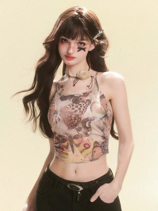 Braunes Top Camisole Sheer