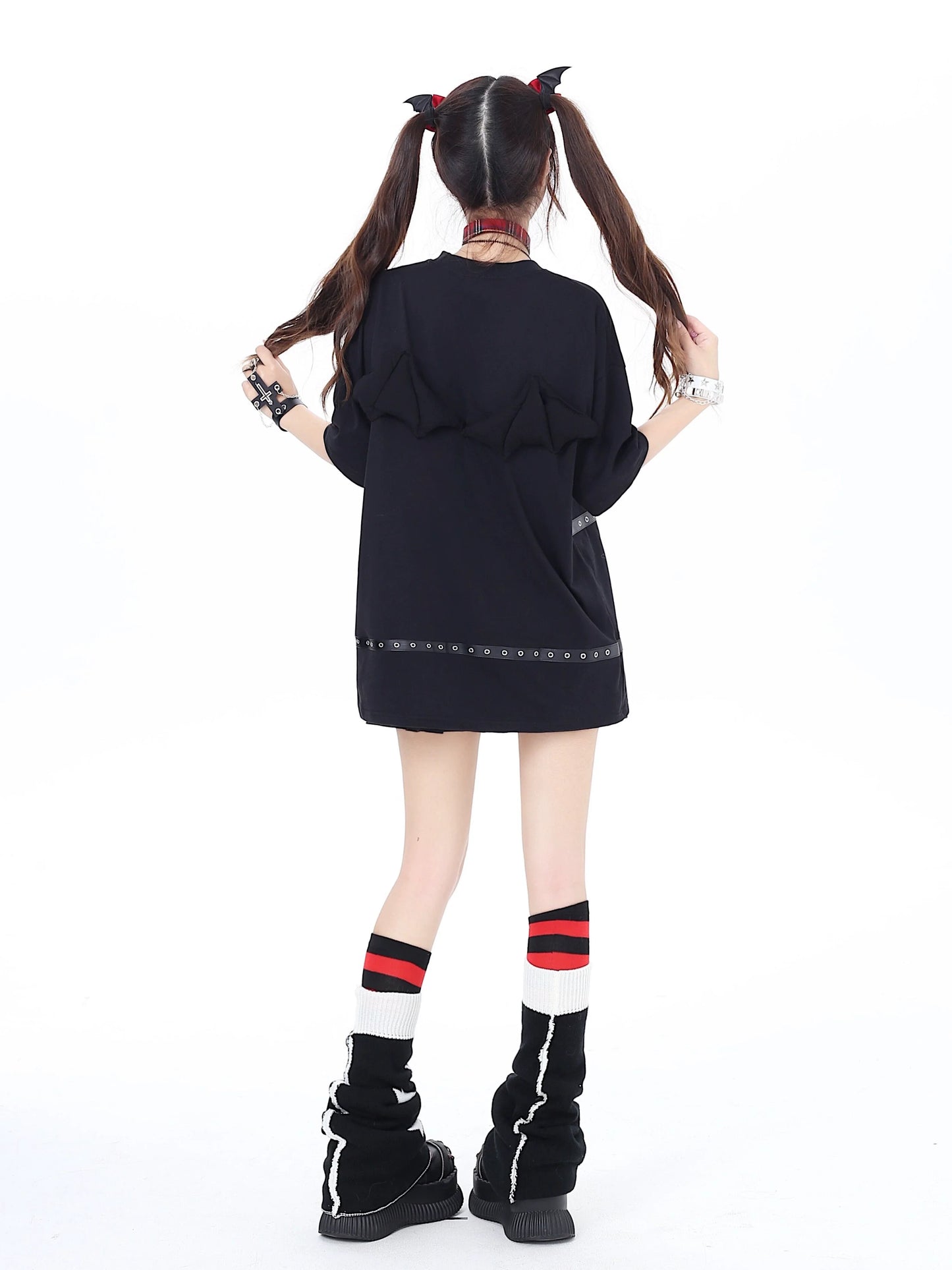 ウィングダーク3DルーズTシャツサブカルチャー