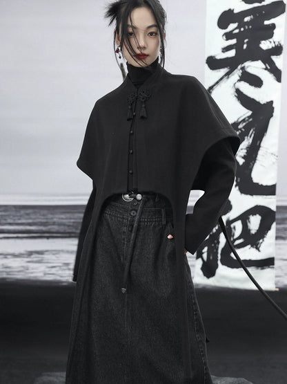 Asymmetrischer China Retro Umhang