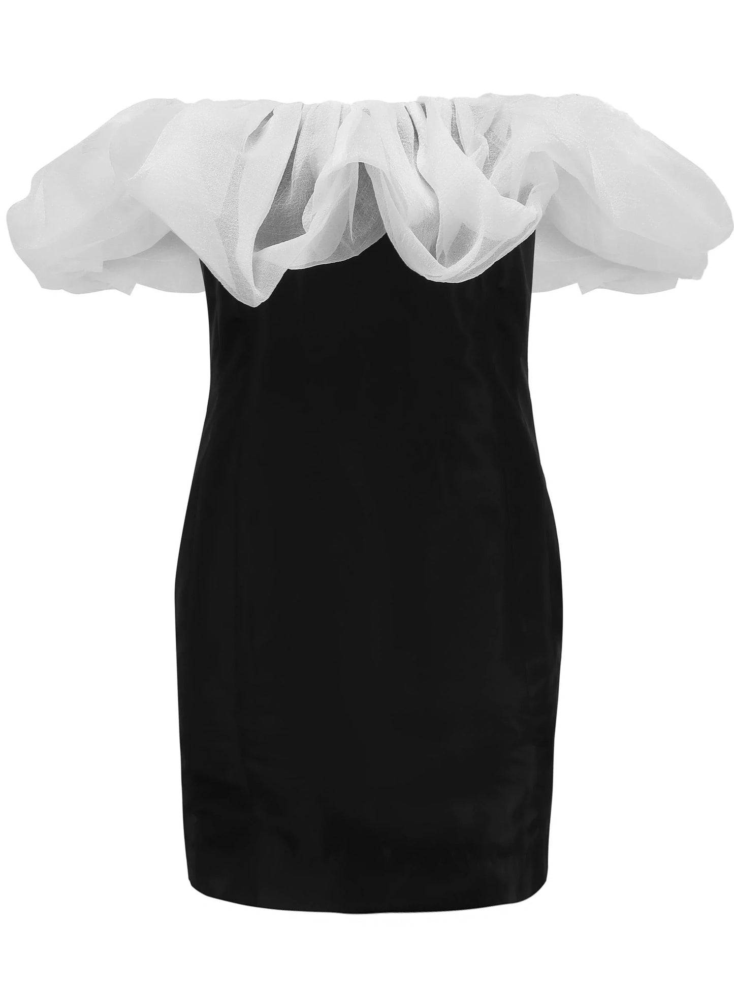 Voluminous Tulle Dress Tight Flared