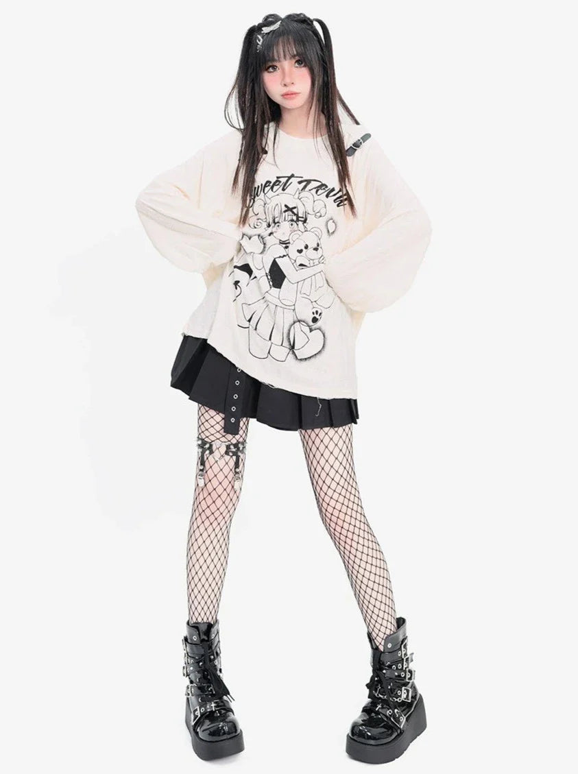 Girl Pure Top Design Loose Illustration Anime