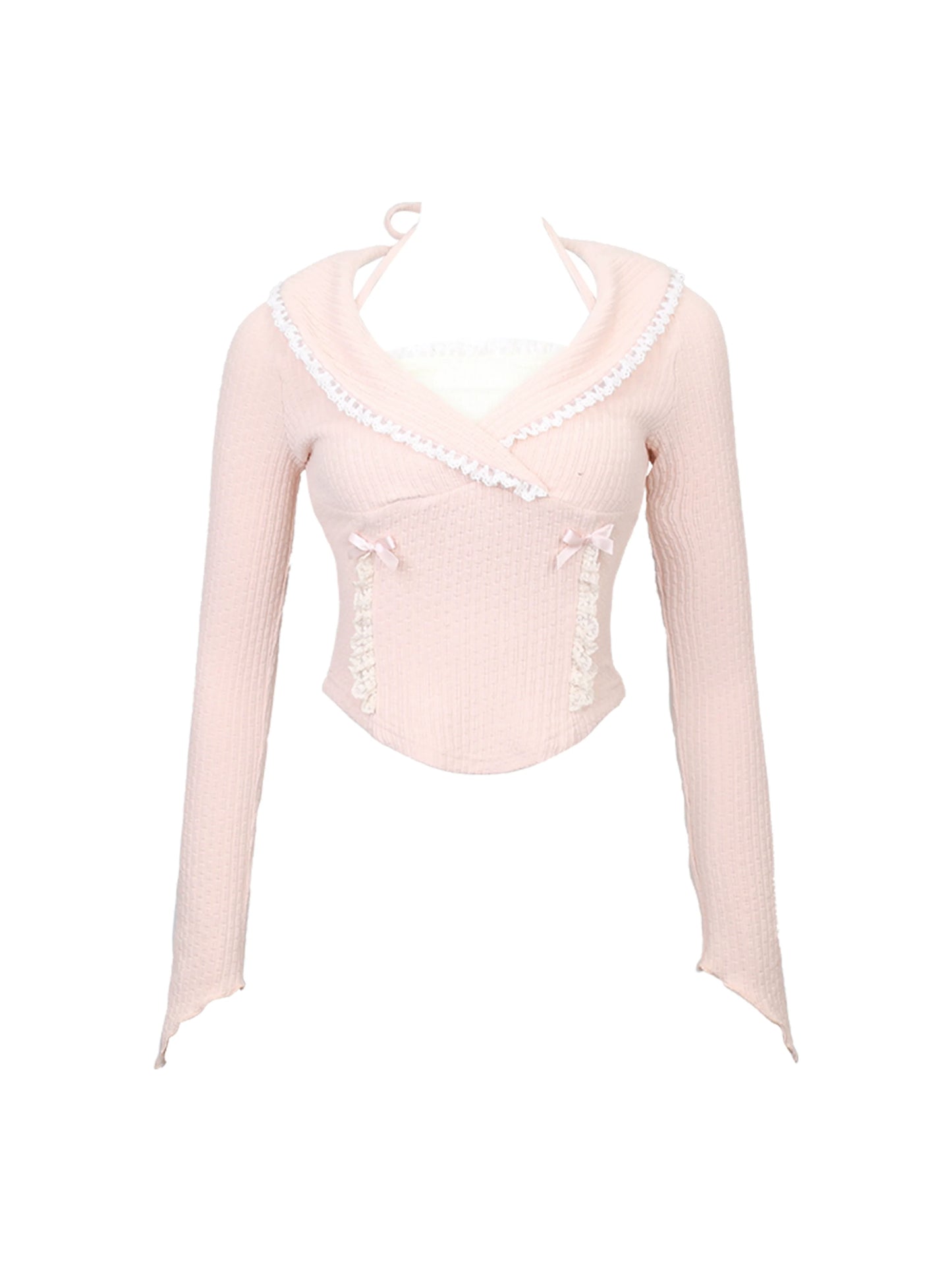 Jacket High-waist Satin Faux Top Two-piece Pink Skirt