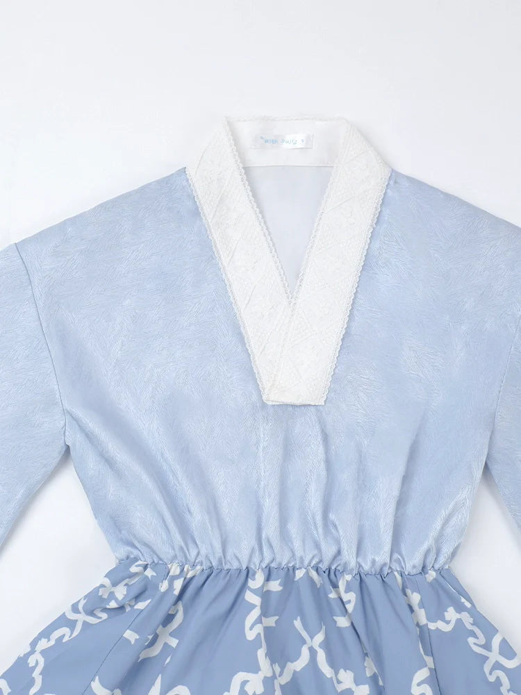 和風スイートプリントメイドアリススーツドレス