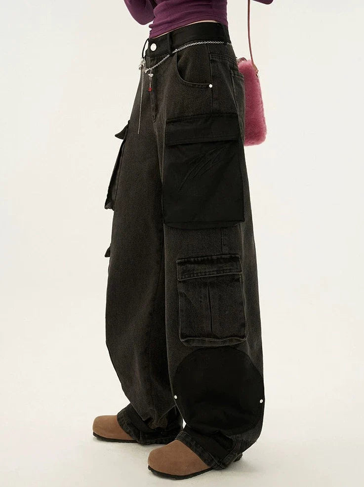 Mode Lange Hose Dunkel Locker Cargo