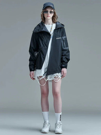 Jacket Windbreaker Street Hoodie Sporty