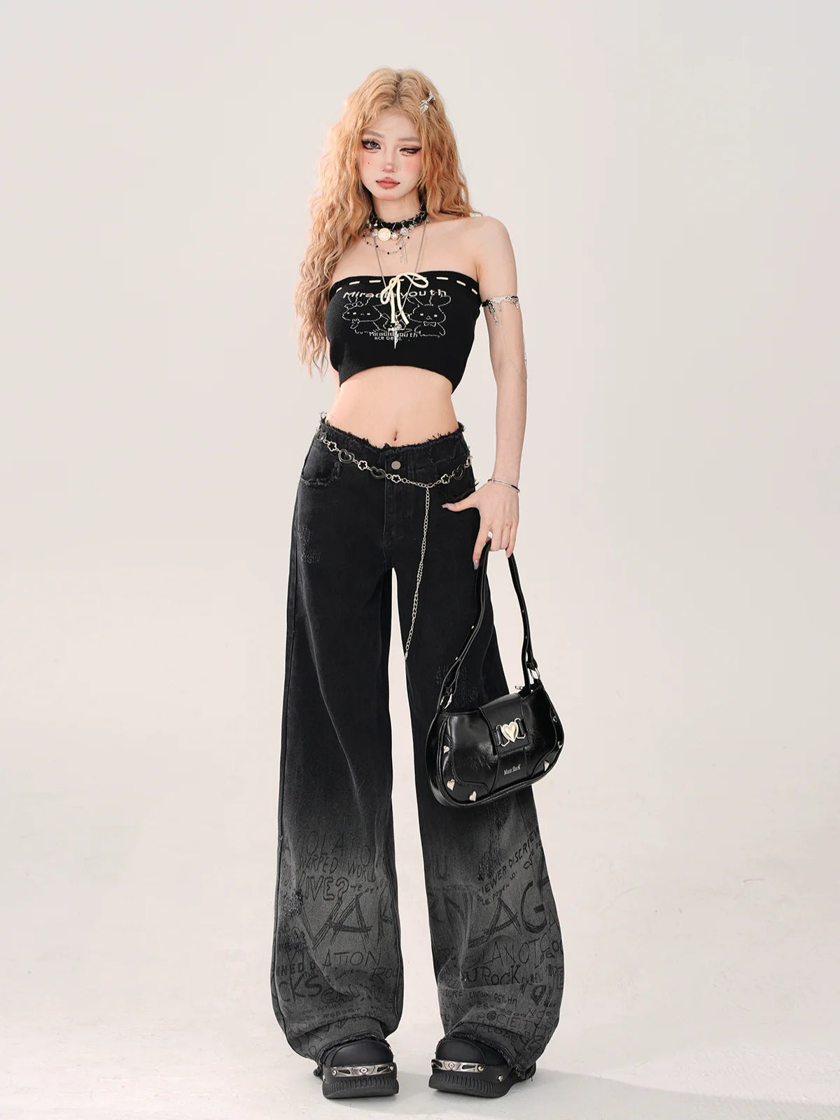 シークレットデニム ブラックグレー クールグラデーション