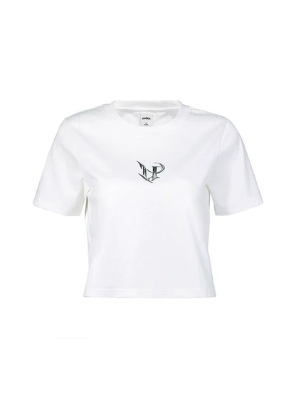 White T-Shirt Metallic Short Design